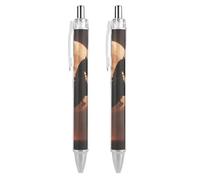Shadow Rider-Death Retractable Ballpoint Pen Black Ink Ball Point Pen Work Pens 2 PCS