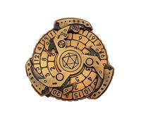 Shadow Roulette Dice Spinner for DND Dice Set, 7-in-1 Dragon Metallic D&D Dice with Gift Case for Dungeons and Dragons Game,Role Playing Tabletop Game Gifts(Gold)