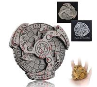 Shadow Roulette Dice Spinner for DND Dice Set, 7-in-1 Dragon Metallic D&D Dice with Gift Case for Dungeons and Dragons Game, RPG Role Playing Tabletop Game Gifts (Bloodstain)