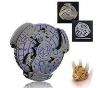 Shadow Roulette Dice Spinner for DND Dice Set, 7-in-1 Dragon Metallic D&D Dice with Gift Case for Dungeons and Dragons Game, RPG Role Playing Tabletop Game Gifts (Blue Silver)