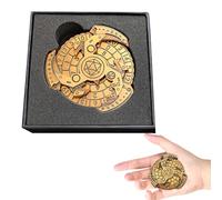 Shadow Roulette Dice Spinner for DND Set, Dragon Metallic D&D Dice with Gift Case for RPG Role Playing Tabletop Game (Gold)