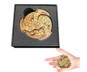 Shadow Roulette Dice Spinner for DND Set, Dragon Metallic D&D Dice with Gift Case for RPG Role Playing Tabletop Game (Gold)