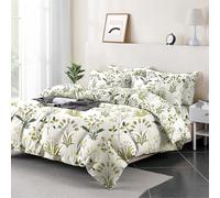 Shadow Sleep Super King Duvet Cover Set 100% Egyptian Cotton 400 Thread Count Luxury Floral Printed Flower Design Breathable Soft Bedding Set 3 Piece with 2 Pillowcases All Season Comfort