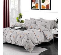 Shadow Sleep Super King Duvet Cover Set 100% Egyptian Cotton 400 Thread Count Luxury Floral Printed Flower Design Breathable Soft Bedding Set 3 Piece with 2 Pillowcases All Season Comfort