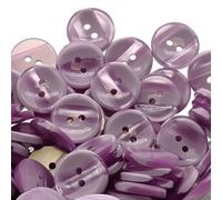 Shadow Stripe 2-Hole Variegated Polyester Buttons, Lilac 18mm (28L Pack of 10, Sewing and Craft Buttons for Clothing, Knitting, and DIY Projects