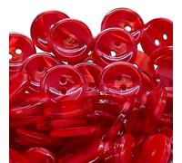 Shadow Stripe 2-Hole Variegated Polyester Buttons, Red 13mm (20L) Pack of 10, Sewing and Craft Buttons for Clothing, Knitting, and DIY Projects