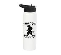 Shadow Warrior Ninja Cat Samurai Funny Japanese Anime Stainless Steel Insulated Water Bottle