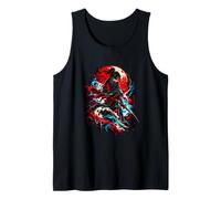 Shadow Warrior Red Moon Japanese Fantasy Art Tank Top