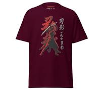 Shadow Warrior T-Shirt - Japanese Samurai Shinobi Aesthetic Tee for Gamers - Feudal Japan Inspired Design for Fans of The Shadow Creed Universe (UK, Alpha, XL, Regular, Regular, Maroon)