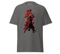 Shadow Warrior T-Shirt - Japanese Samurai Shinobi Aesthetic Tee for Gamers - Feudal Japan Inspired Design for Fans of The Shadow Creed Universe (UK, Alpha, M, Regular, Regular, Charcoal)