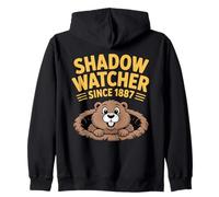 Shadow Watcher Since 1887 Groundhog Day Tradition Zip Hoodie