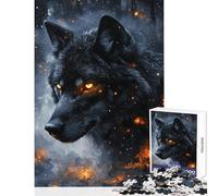 Shadow Wolf Glow Jigsaws 1000 Pieces for Teenagers Boost Cognitive Clarity And Sharpness Mindful Calm Play Enjoyment (38x26cm)