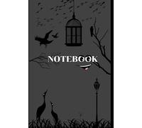 Shadowbound: Lined Notebook with Haunting Silhouettes: Mysterious Grey and Black Journal with Birdcage, Tree Shadows & Watchful Eyes | 120 Pages