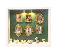 Shadowcraft Display Cube - Handmade Diorama Project, Layered Paper Art with Laser Cut Plates, Creative Keepsake Container with Deep Illusion, Presenting the Collection of Hobby