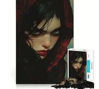 Shadowed Gaze︰ Dark Enchantress for Adults 1000 Piece Jigsaw Puzzle Mind Puzzle Relaxing Fun Image Assembly Warm Surprise 38x26cm