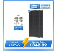 ShadowFlux 12V 200W Anti-Shading Solar Panel - 200W / 2 Pieces with Z Bracket