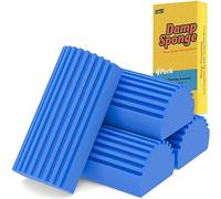 Shadowgallery Cleaning Duster Sponge Damp Tool - 4 Pack Reusable Household Sponges Dusters Magical Dust Sponge for Cleaning Blinds, Glass, Baseboards, Vents, Mirrors, Window Track Grooves (Blue)