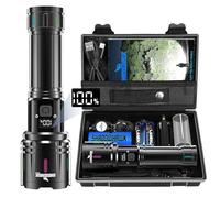 Shadowhawk Torch LED Rechargeable 20000 Lumens, LED Torch Extremely Bright XHM90.2 Torches USB, Strong Tactical Torch Battery Operated, Waterproof Flashlight for Outdoor Emergencies