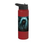 Shadowhunters in the Darkest Forest a Legend Wolf Stainless Steel Insulated Water Bottle