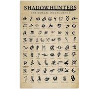 Shadowhunters Symbols Metal Posters The Mortal Instruments Metal Tin Signs Room Decor BarHome Club Wall Decor Vintage Plaque 8x12inch