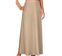 Shadowline 38 Inch Long Flare Half Slip (4711638), Nude, Large
