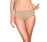 Shadowline Women's Hidden Elastic Nylon Hipster Panty 3-Pack, Nude, 36 (Pack of 3)