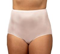 Shadowline Women's Nylon Hidden Elastic Full Brief Panty 3-Pack, Blush, 10 Plus