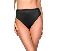 Shadowline Women's Panties-Hi Cut Nylon Brief (3 Pack), Black, 7
