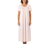 Shadowline Women's Petals 53 Inch Short Flutter Sleeve Long Gown, Pink, 1x