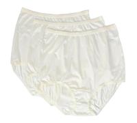Shadowline Women's Plus-Size Panties-Nylon Brief (3 Pack) - beige - 8