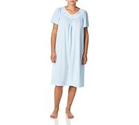 Shadowline Women's Plus-Size Petals 40 Inch Short Flutter Sleeve Waltz Gown, Blue, S