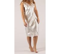 Shadowline Women's Rochelle Satin Full Slip with Adjustable Straps, Ivory, XL