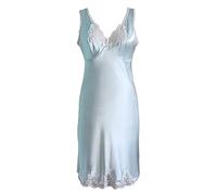 Shadowline Women's Rochelle Satin Full Slip with Adjustable Straps, Mint, XL