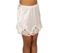 Shadowline Women's Rochelle Satin Half Slip, Ivory, 2X