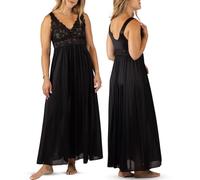 Shadowline Women's Sleepwear Nightgown, Black, Large