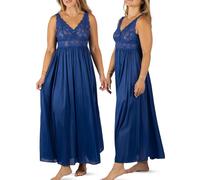 Shadowline Women's Sleepwear Nightgown, Navy, 1X Plus