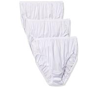 Shadowline womens11042XShadowline Women's Plus-Size Panties - Nylon Hipster (3 Pack) Shorts - White - 11