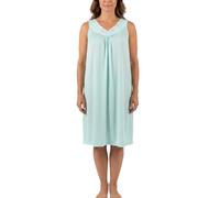 Shadowline womens37280XShadowline Women's Plus-Size Petals 40 Inch Sleeveless Waltz Gown Solid Sleeveless Nightgown - Blue - XXX-Large