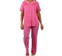 Shadowline womens76280Shadowline Women's Petals Short Sleeve Pajama Solid Short Sleeve Pajama Set - Pink - 36