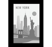 Shadows of New York: A Minimalist Abstract Art Decorative Notebook - Modernist Black and White Cover Art - Coffee Table Book - Travel Journal - Large 8.25x11 size - Unlined - 120 Numbered pages