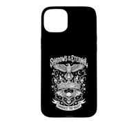 Shadows of the Eternal Embrace the Night Gothic Raven Skull Case for iPhone 15 Plus