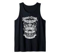 Shadows of the Eternal Embrace the Night Gothic Raven Skull Tank Top