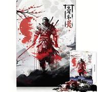 Shadows Warrior for Adults 1000 Piece Puzzle Mind Exercise Toy Gentle Leisure Design Assembly Seasonal Gift 38x26cm
