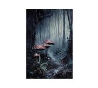 Shadowy Forest Cottagecore Dark Academia Mystical Woodland Canvas Poster Bedroom Decor Landscape Office Room Decor Gift 12x18inch(30x45cm)