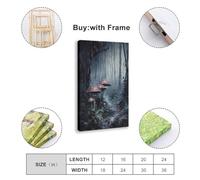 Shadowy Forest Cottagecore Dark Academia Mystical Woodland Canvas Poster Wall Art Decor Print Picture Paintings for Living Room Bedroom Decoration 24x36inch(60x90cm)