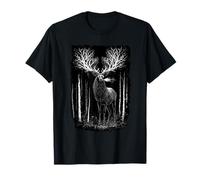 Shadowy Forest Ethereal Deer Nature Hunter T-Shirt