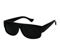ShadyVEU Oval Flat Top Locs Style Sunglasses UV Protection Black Dark Lens Vintage Eazy E Old School Gangsta OG Large Shades black Size: L