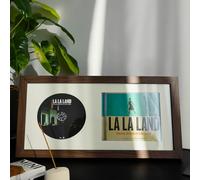 SHAELPII CD Display Frame with Real Glass, Signed Music Disc Wooden Case for Tabletop&Wall Mount,Autograph Album Picture Frame Table Stand and Wall Shelf Décor