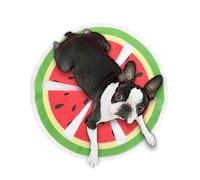Shaersu Cooling Mat for Cats,Comfortable Water Sensory Pad | Foldable Leakproof Round Dog and Cat Cooling Mat with Fruit Pattern