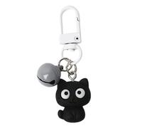 Shaersu Cute Cat Keyring, Black/White Cat Keyring Pendant, Kitten Trinket Backpack Keyring, Creative Key Charm for Adults, Kids, For Cat Lovers, Women Girls